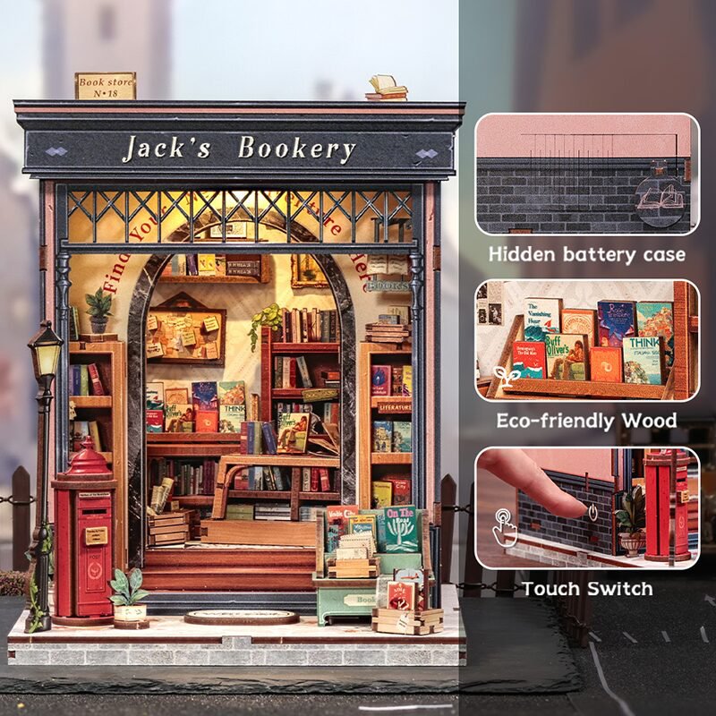 3D DIY house Jack's bookery, 20 cm