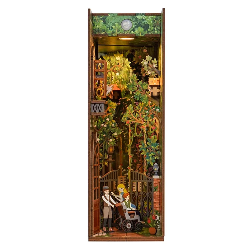 DIY book nook the secret garden bookend, 24,5 cm