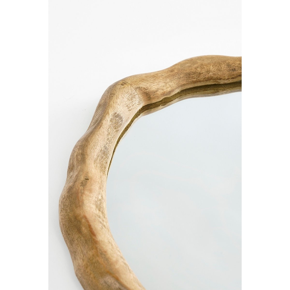 Nick wandspiegel, mangohout, bruin, 36 × 2 × 38 cm