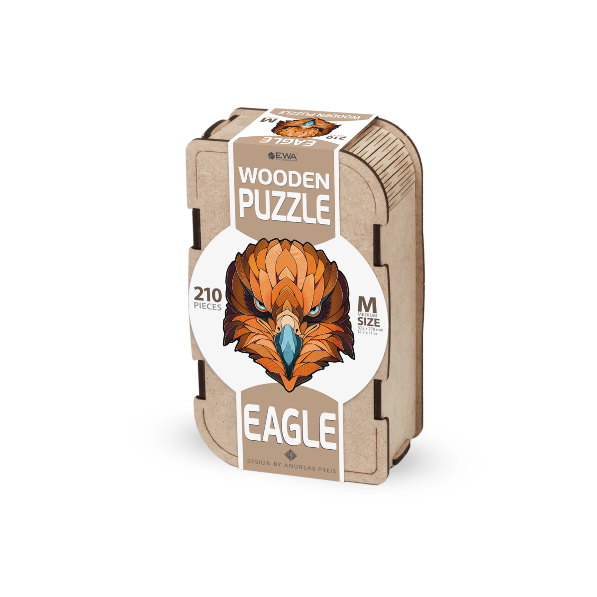 Houten legpuzzel adelaar 210 stukjes, 32,2 × 27,8 cm
