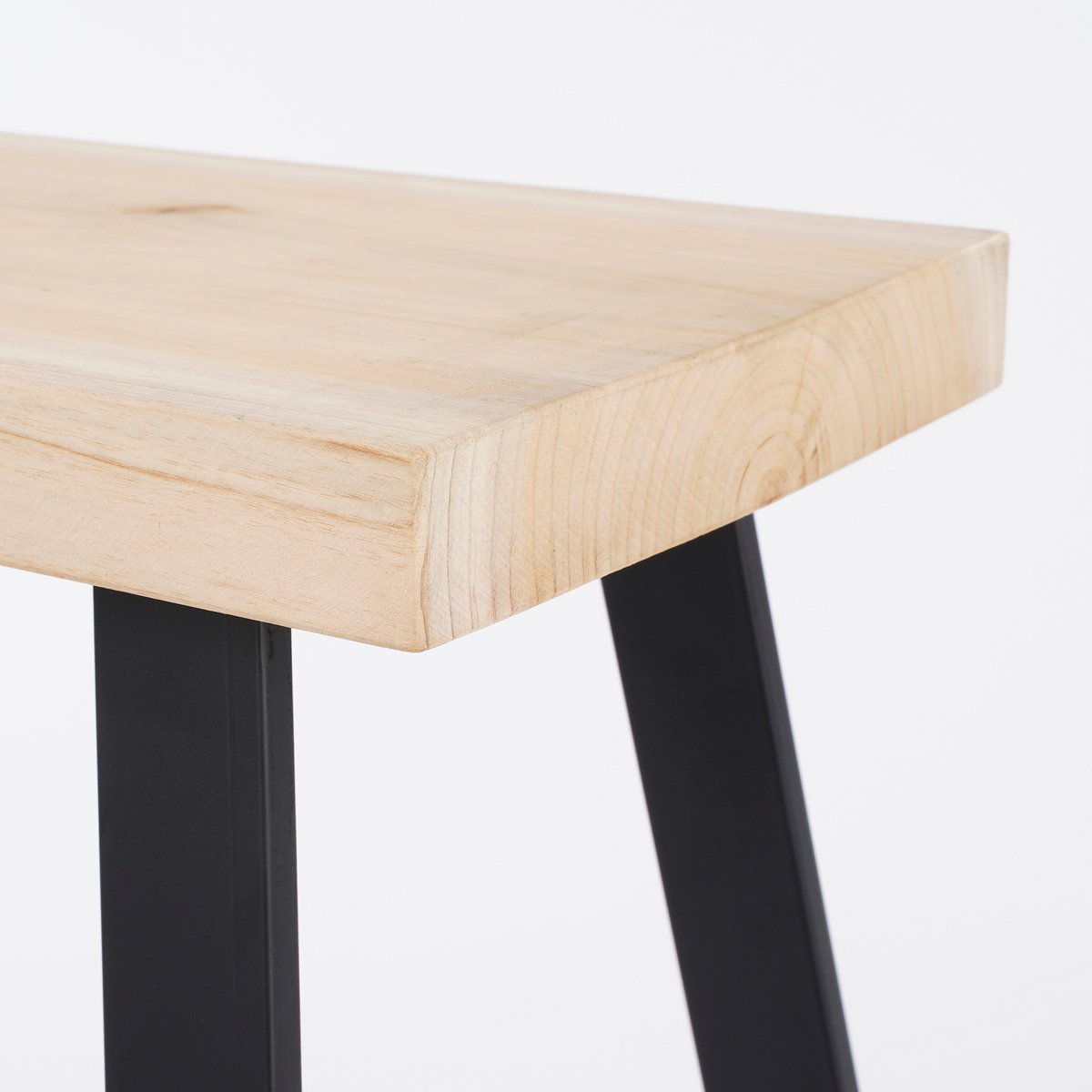 Plano bankje lichtbruin met zwart, 92 x 31 x 46 cm
