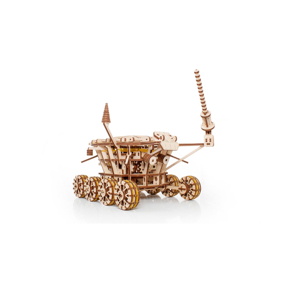 Mechanische houten Moonrover Lunokhod, 424 stukjes, 32 x 23 cm