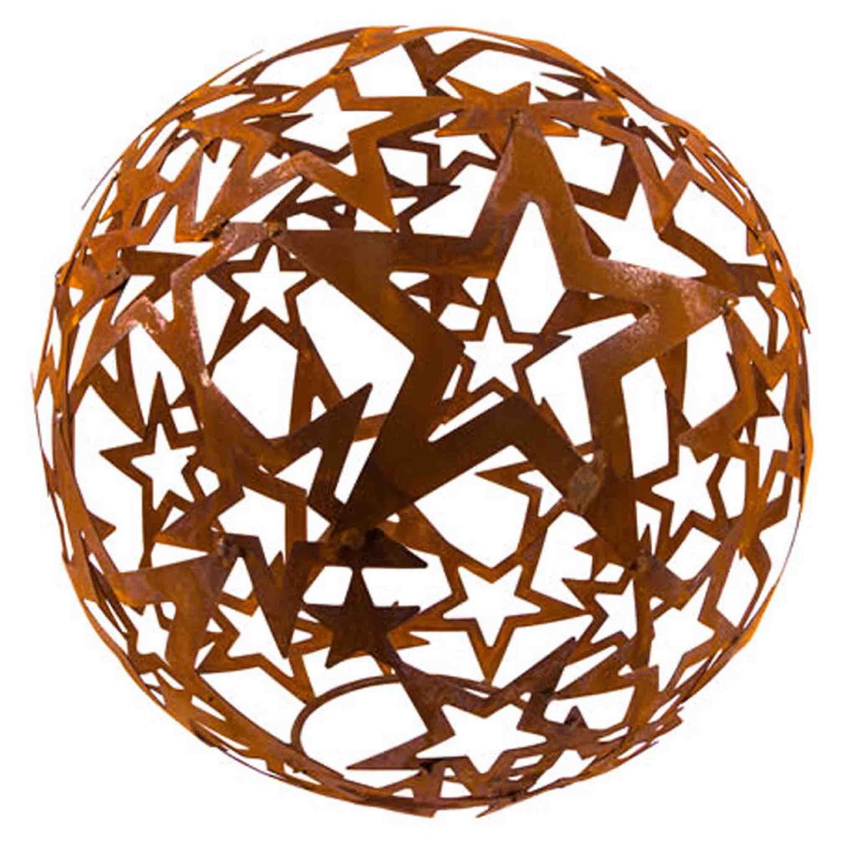 Metalen kerstbal met sterren, 40 cm