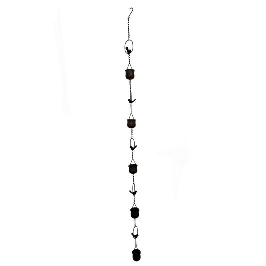 Regenketting vogel brons 166 × 12 × 12 cm