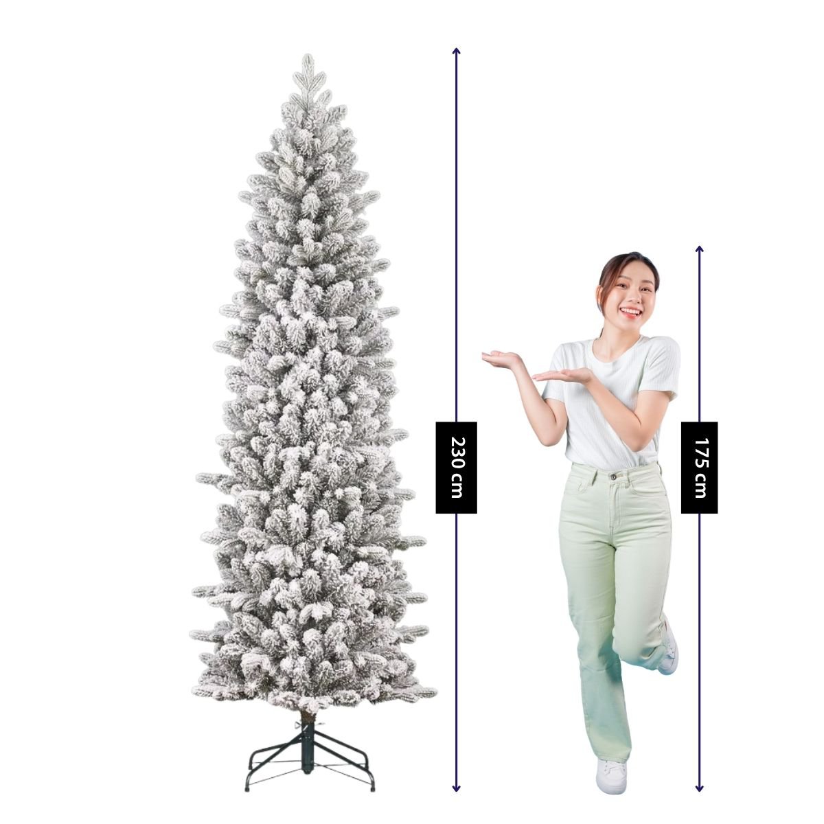 Harma kunstkerstboom, besneeuwd, 230 cm, Ø 69 cm