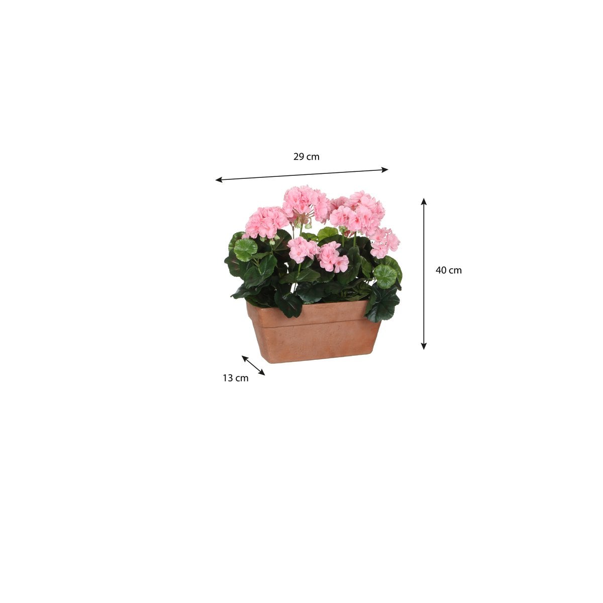 Geranium kunstplant roze, 40 cm