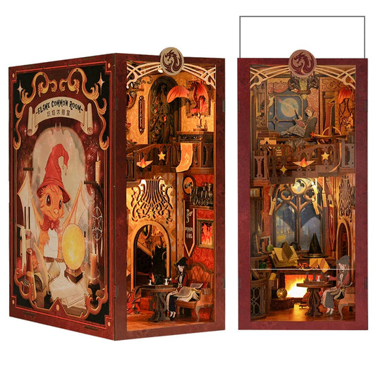 Flame Common Room book nook, 18 × 11 × 23 cm