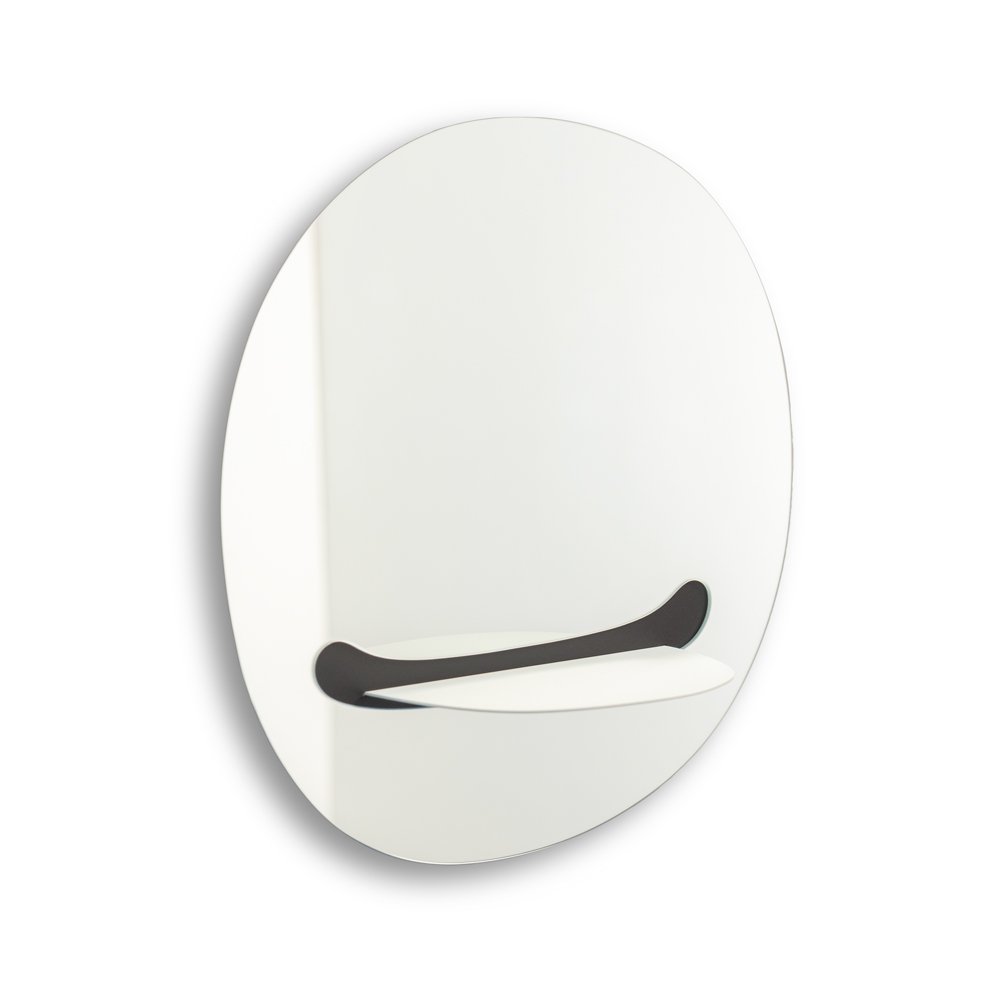 Lachende spiegel met plank, 54 cm