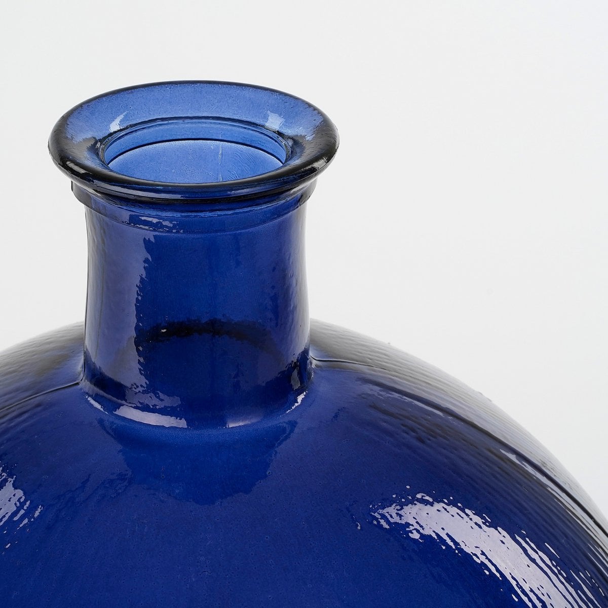 Mica Decorations Firenza Flesvaas – Glas Donkerblauw (H42 x Ø34 cm)