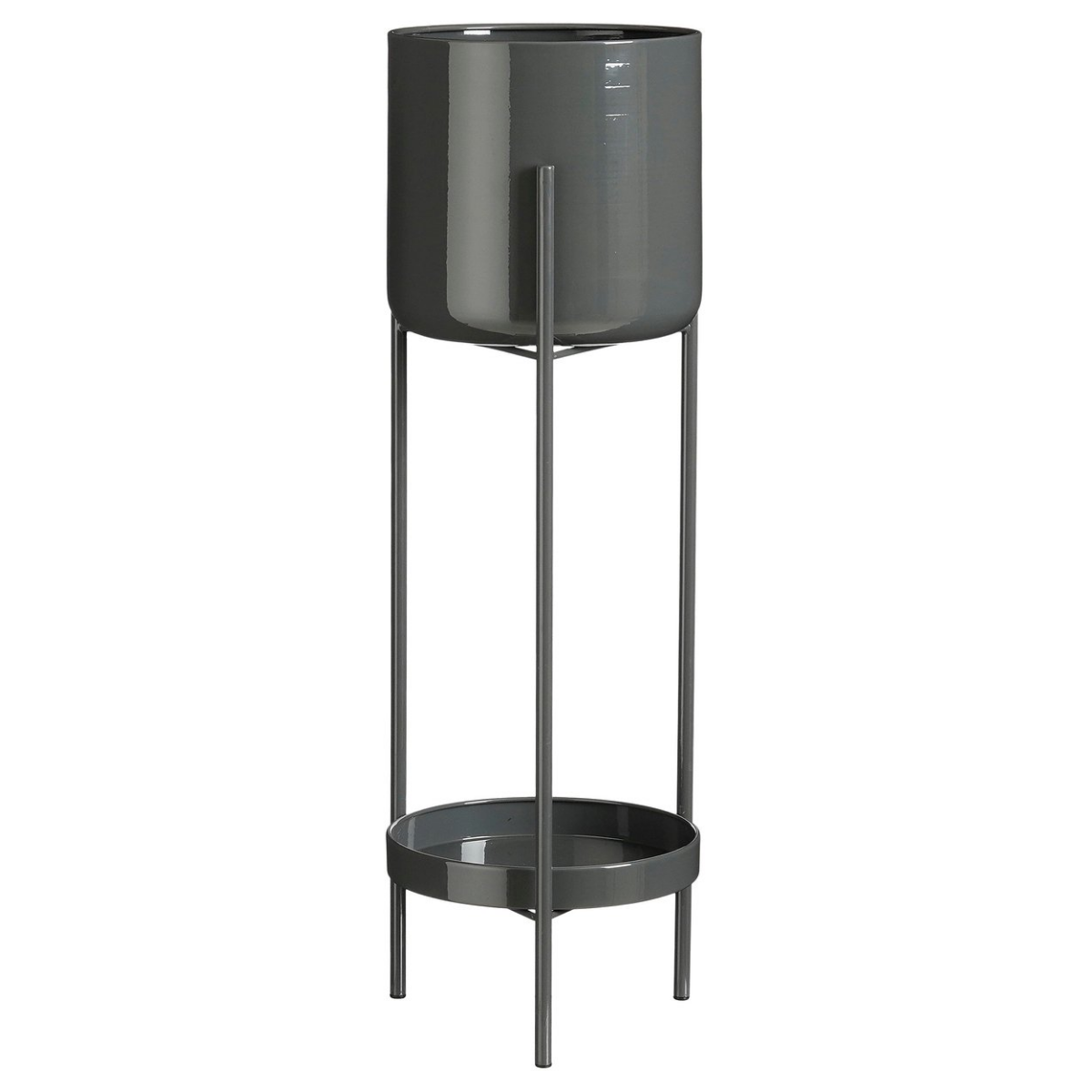 Colyn bloempot op standaard, zwart, Ø 19 × 60 cm