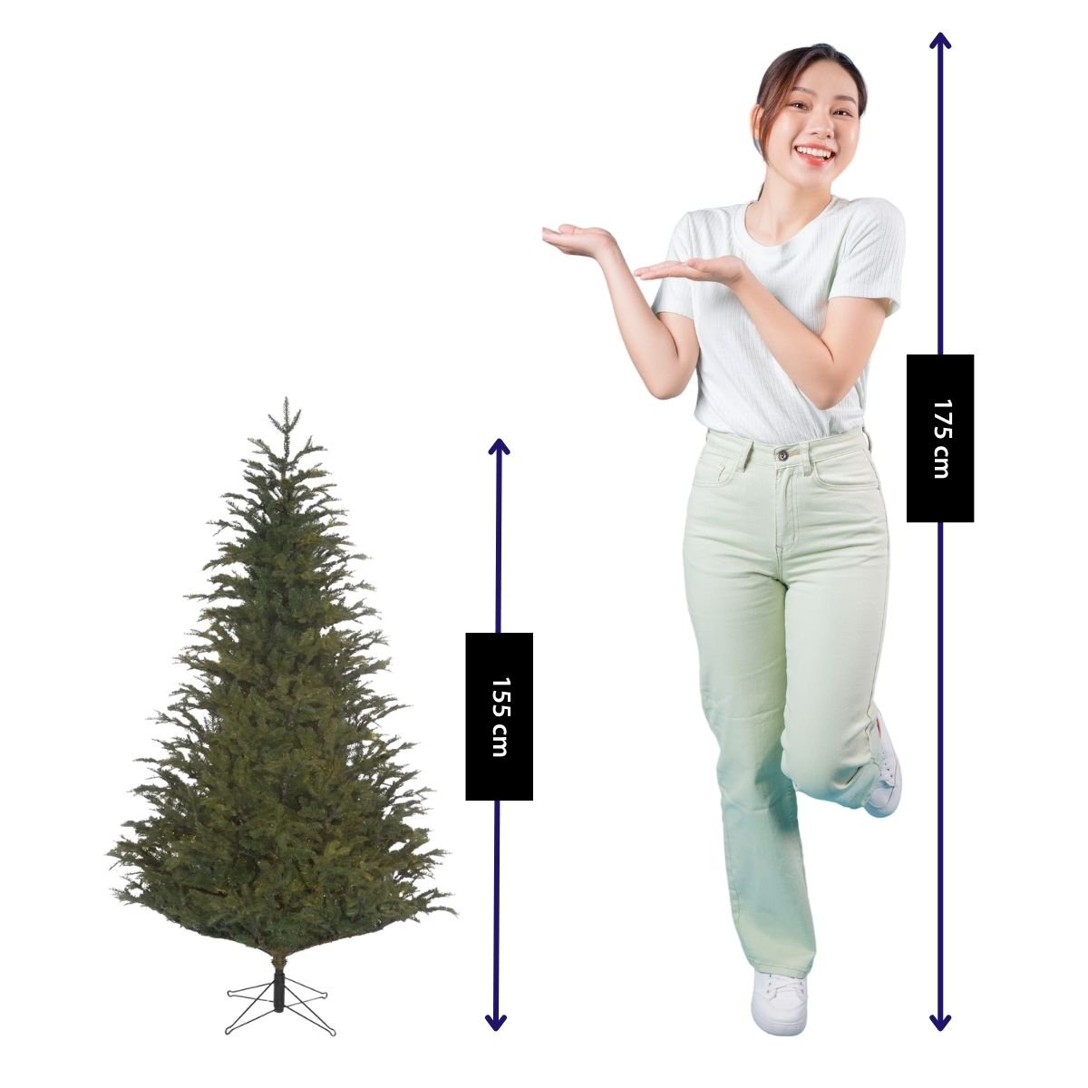 Frasier kunstkerstboom, 155 cm, Ø 109 cm