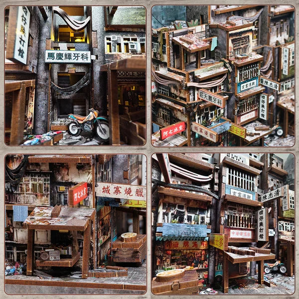 Twilight of the Warriors: Walled In book nook, 18 × 11 × 23 cm