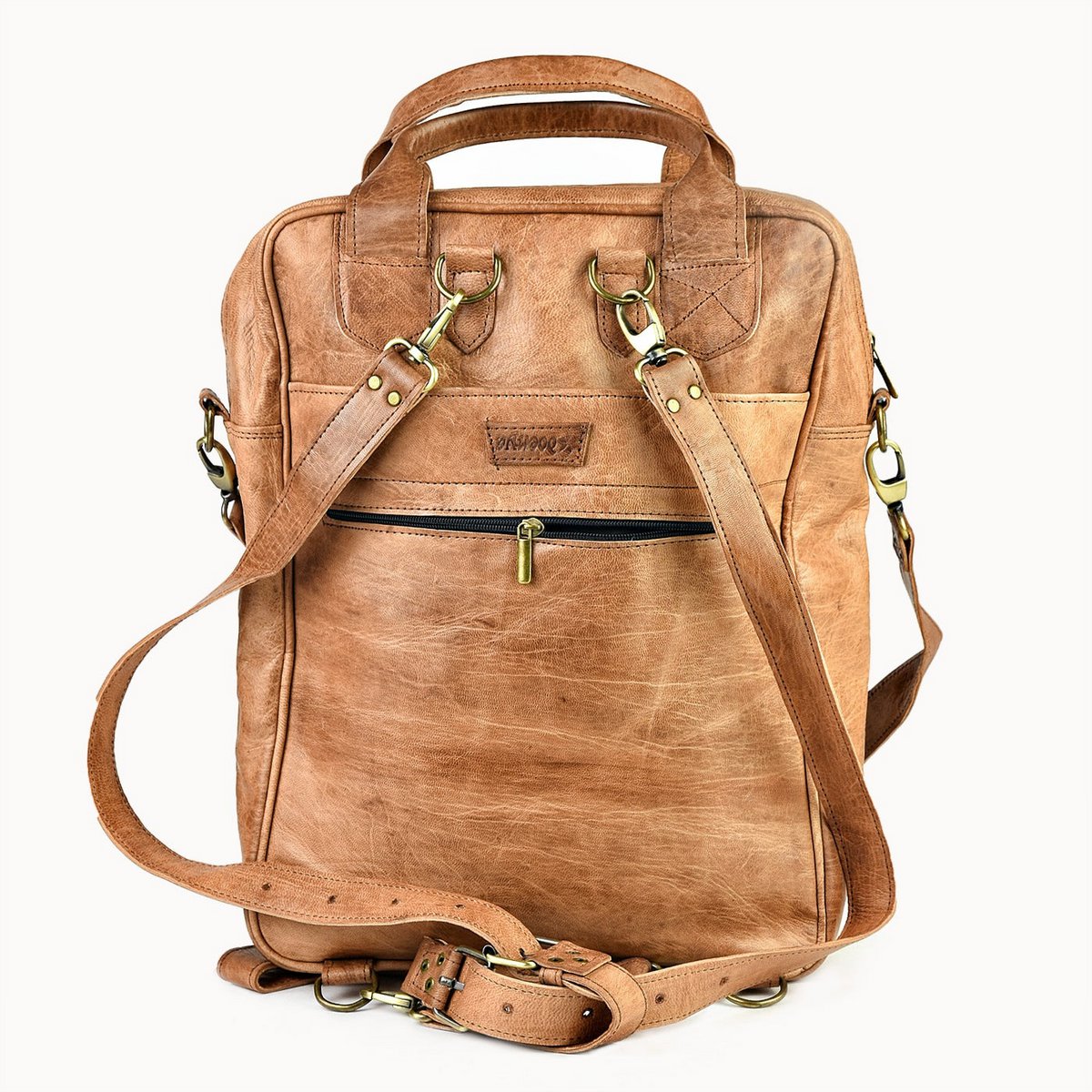 Zoya leren laptoptas en rugzak, 30 × 12 × 40 cm