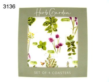 Kruiden onderzetters, 4 stuks