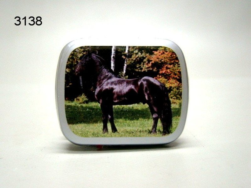 Paard Fries, blikje met pepermunt