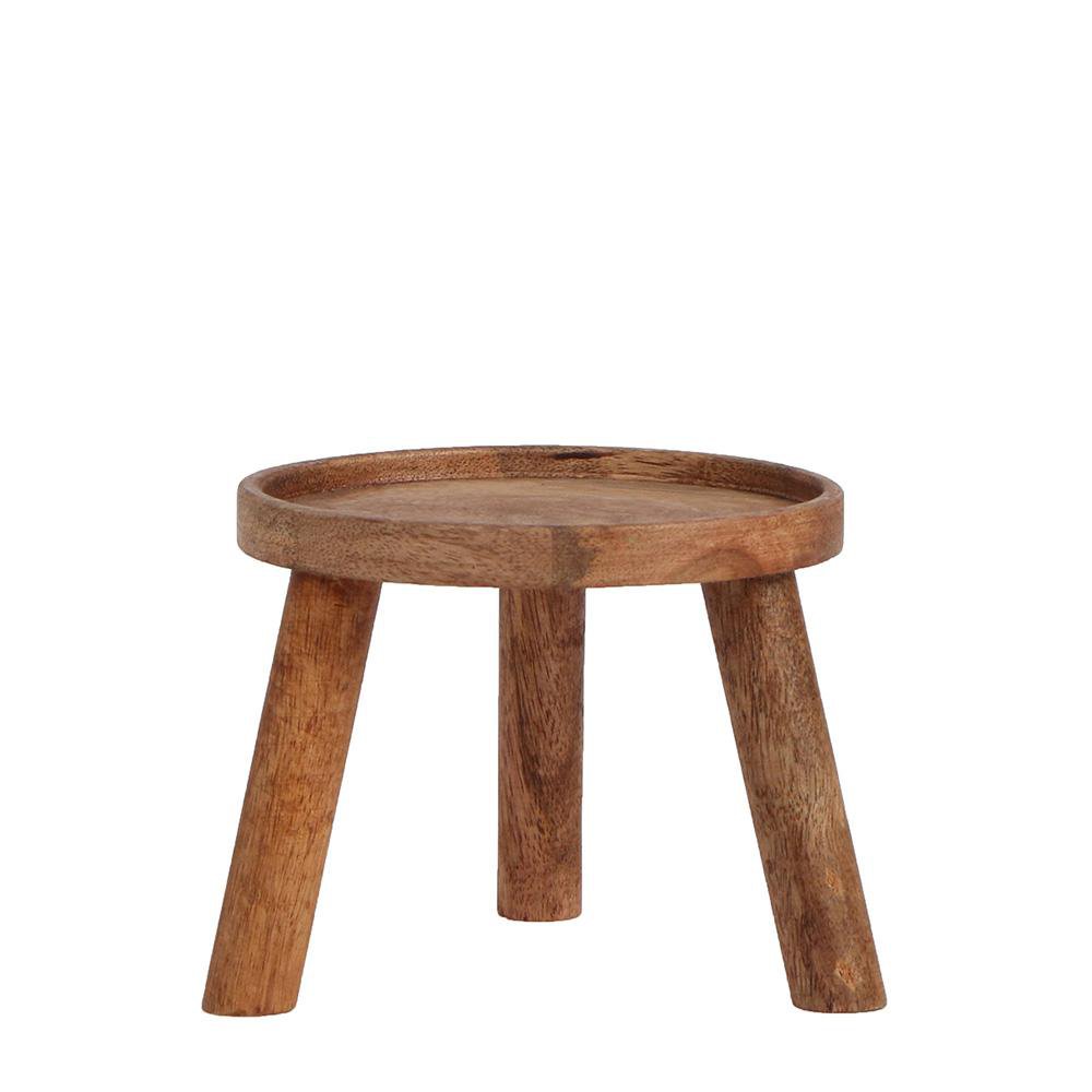 Houten plantenstandaard, Ø 12 cm, 10,5 cm hoog
