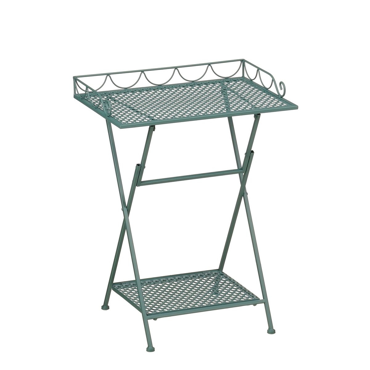 Marseille inklapbare bijzettafel voor buiten in groen, 50 × 38 × 68 cm