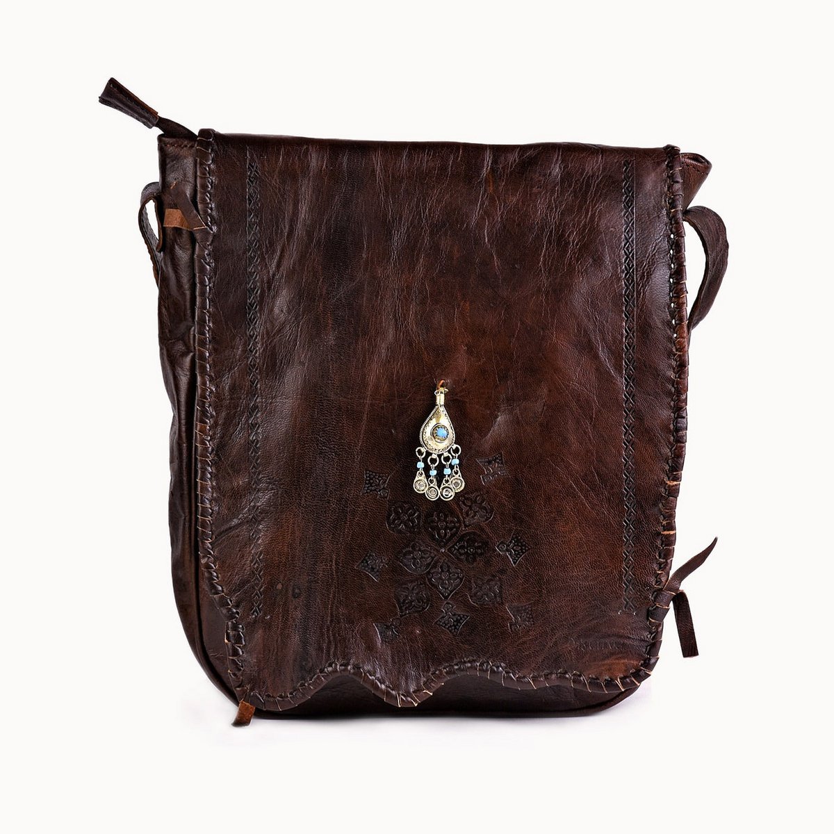 Pandora leren schoudertas, 30 × 9 × 33 cm