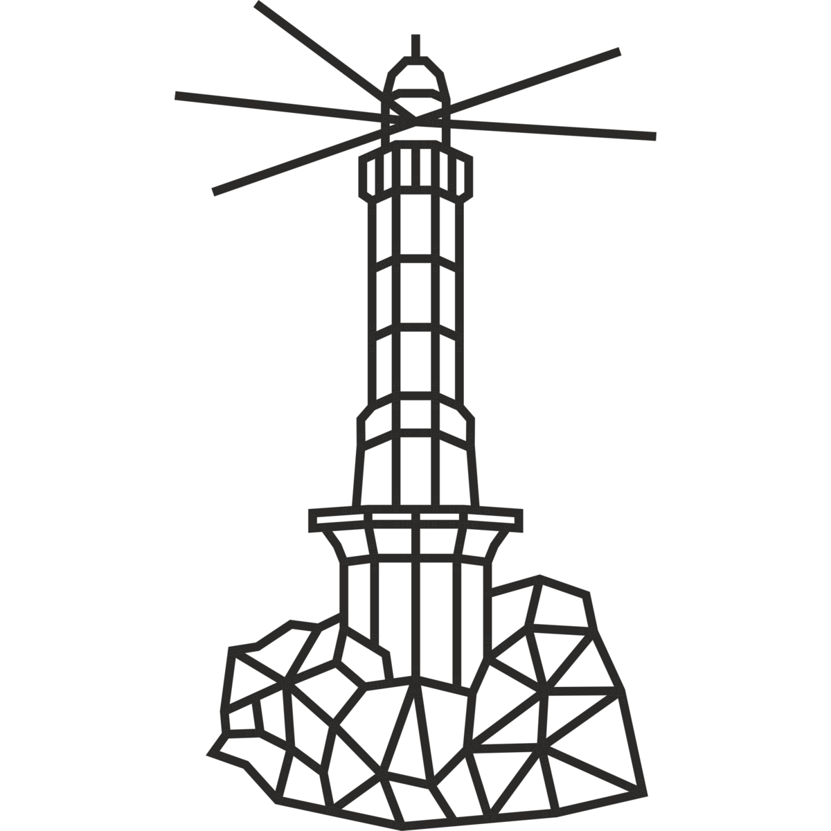 Houten wandpuzzel vuurtoren 208 stukjes, 50 x 87 cm