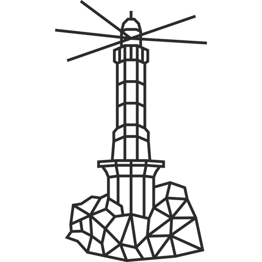 Houten wandpuzzel vuurtoren 208 stukjes, 50 x 87 cm
