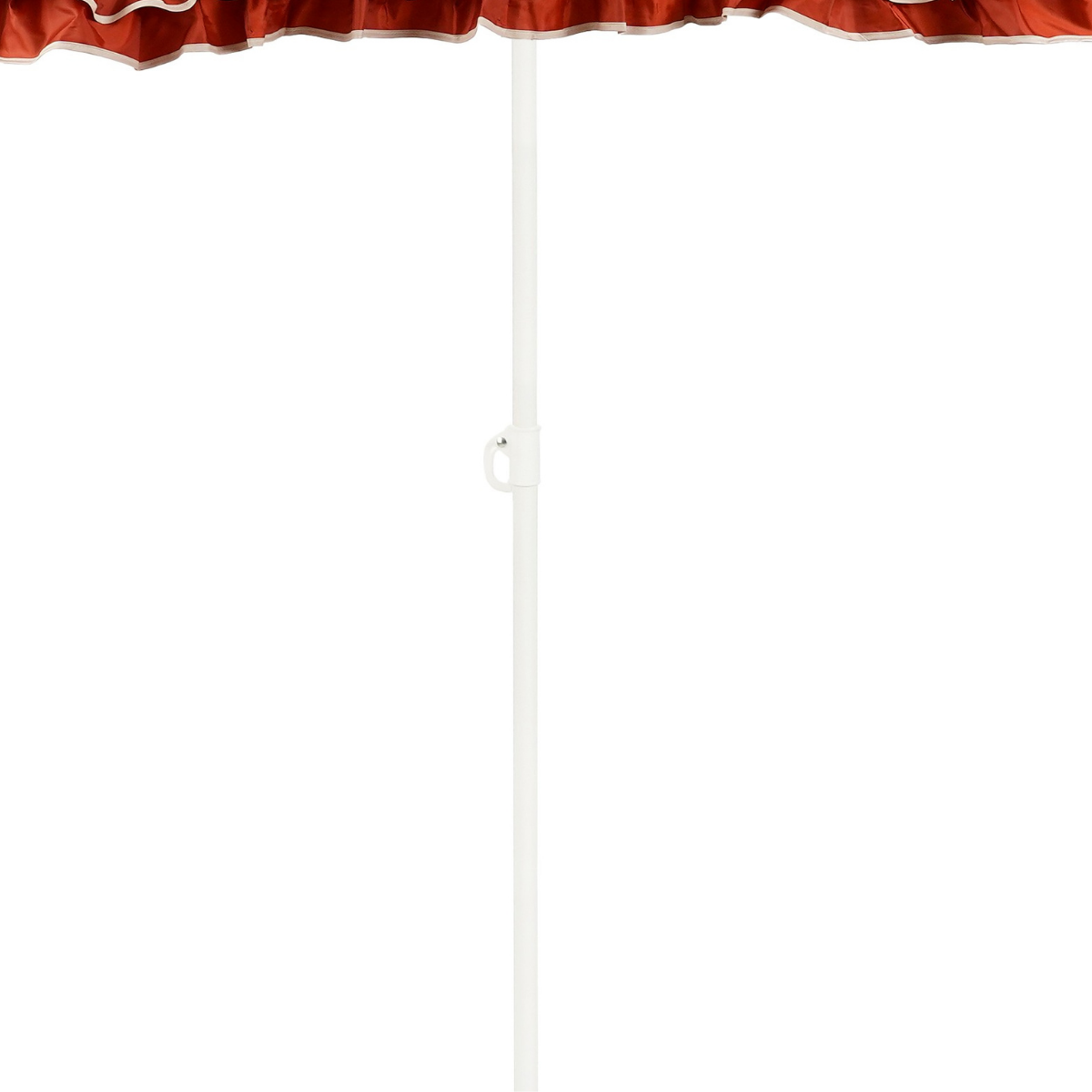 Terra parasol met ruches, Ø 195 × 238 cm