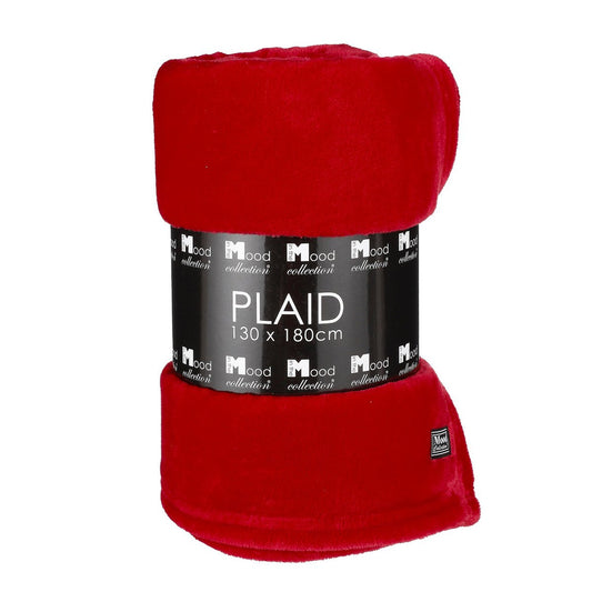 Mica Decorations Famke Plaid – Fleece Rood (130 x 180 cm)