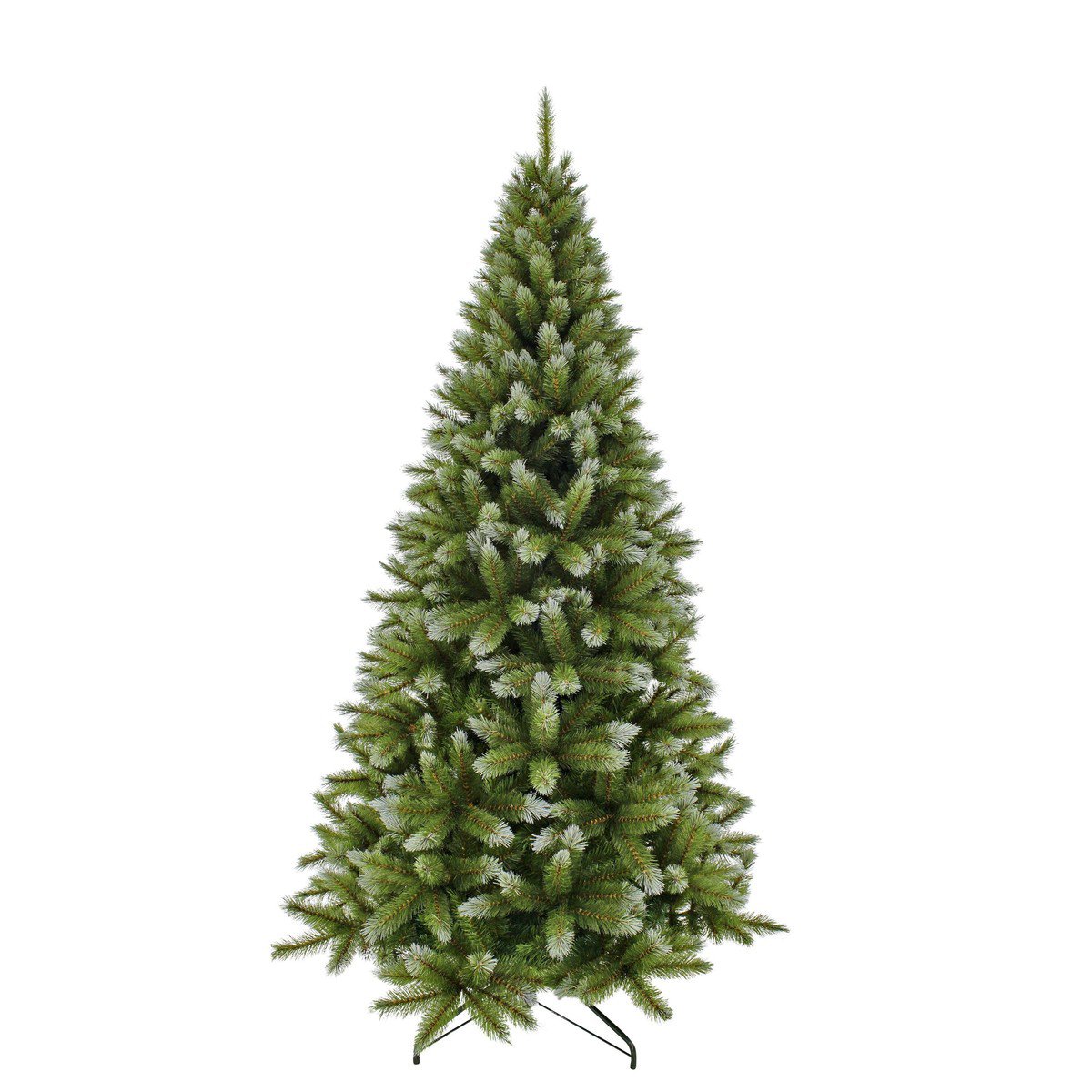 Pittsburgh kunstkerstboom, groen met witte toppen, 230 cm, Ø122 cm