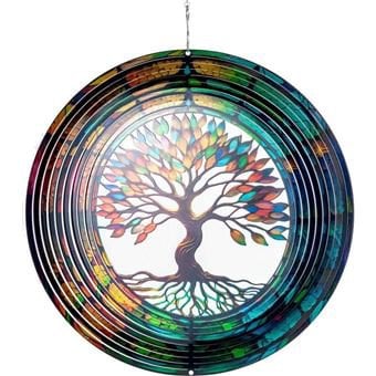 Windspinner Spin Art Tree of Life Multicolor 12 inch – RVS