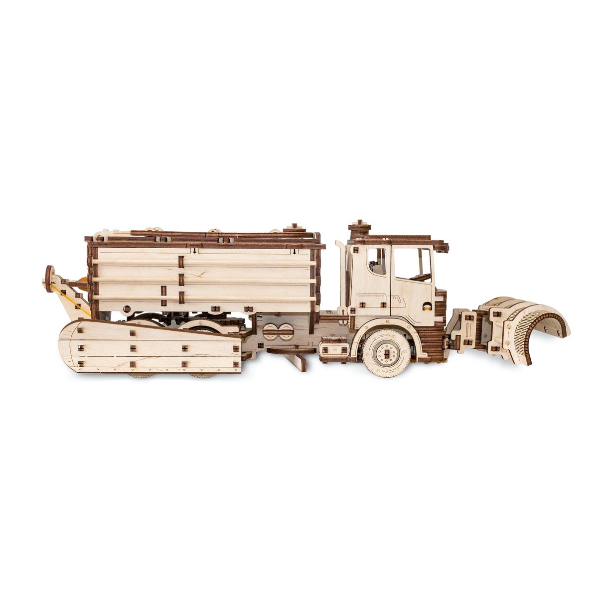 3D mechanische houten puzzel sneeuwtruck 40 × 14,8 × 14 cm – 417 stukjes