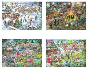 Seasons on the green legpuzzel set, 4 x 500 stukjes