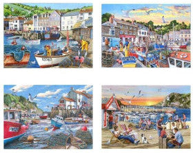 Days at the Dock legpuzzel set, 4 x 500 stukjes, 48 x 34 cm
