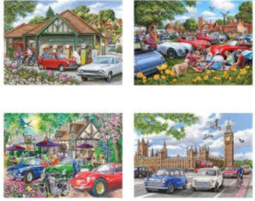 Nice day for a drive legpuzzel set, 4 x 500 stukjes