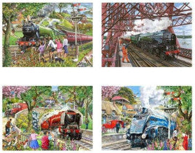 Steaming along legpuzzel set, 4 x 500 stukjes