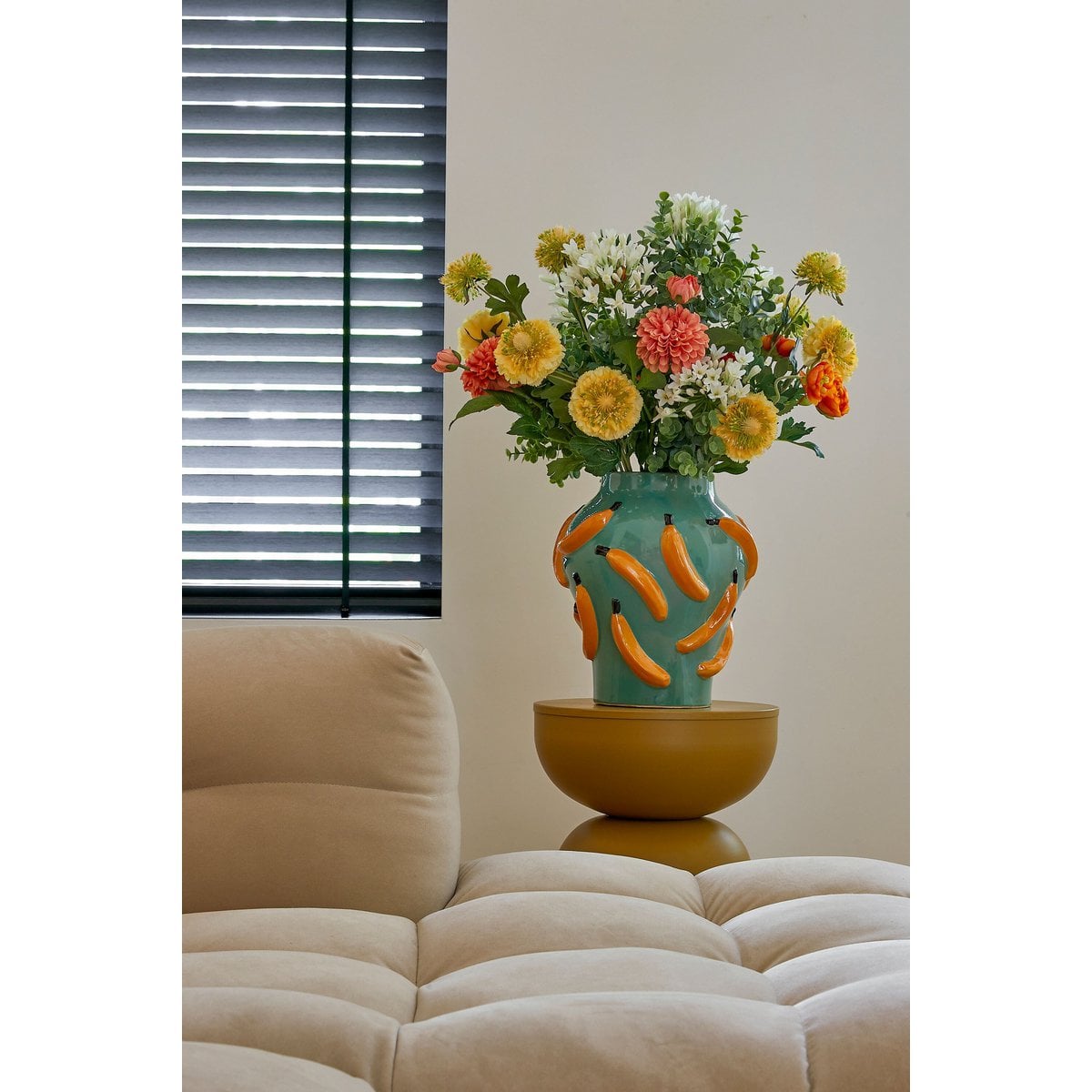 Mica Decorations Moza Vaas – Keramiek Groen (H30 x Ø26,5 cm)