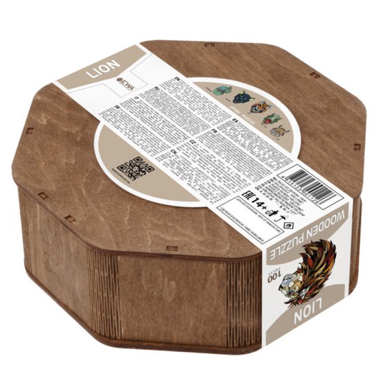 Houten legpuzzel leeuw, 31 x 28 cm