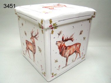 Edelhert opbergdoos, 38 x 38 x 38 cm