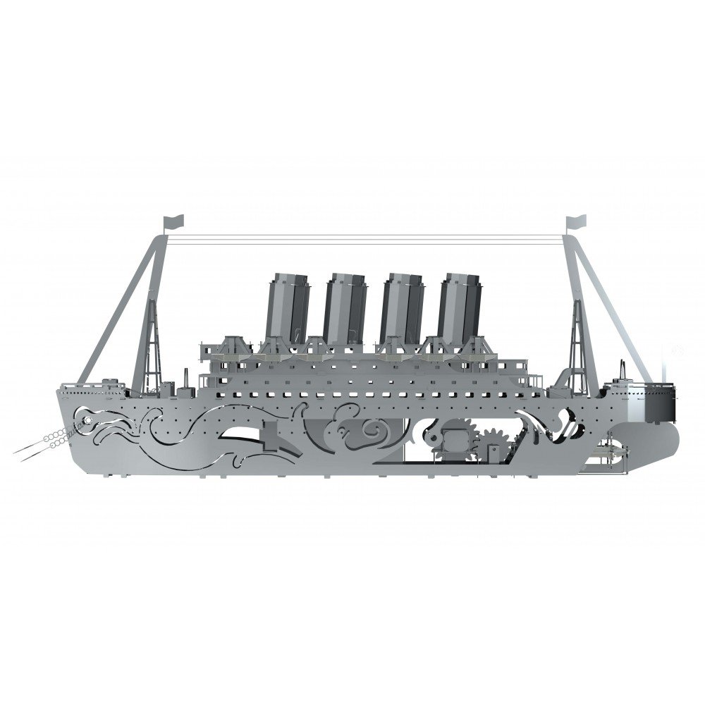 3D metalen bouwpakket Lost at Sea schip 30 × 6 × 14 cm – 158 onderdelen