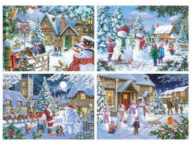 Let it snow legpuzzel set, 4 x 500 stukjes