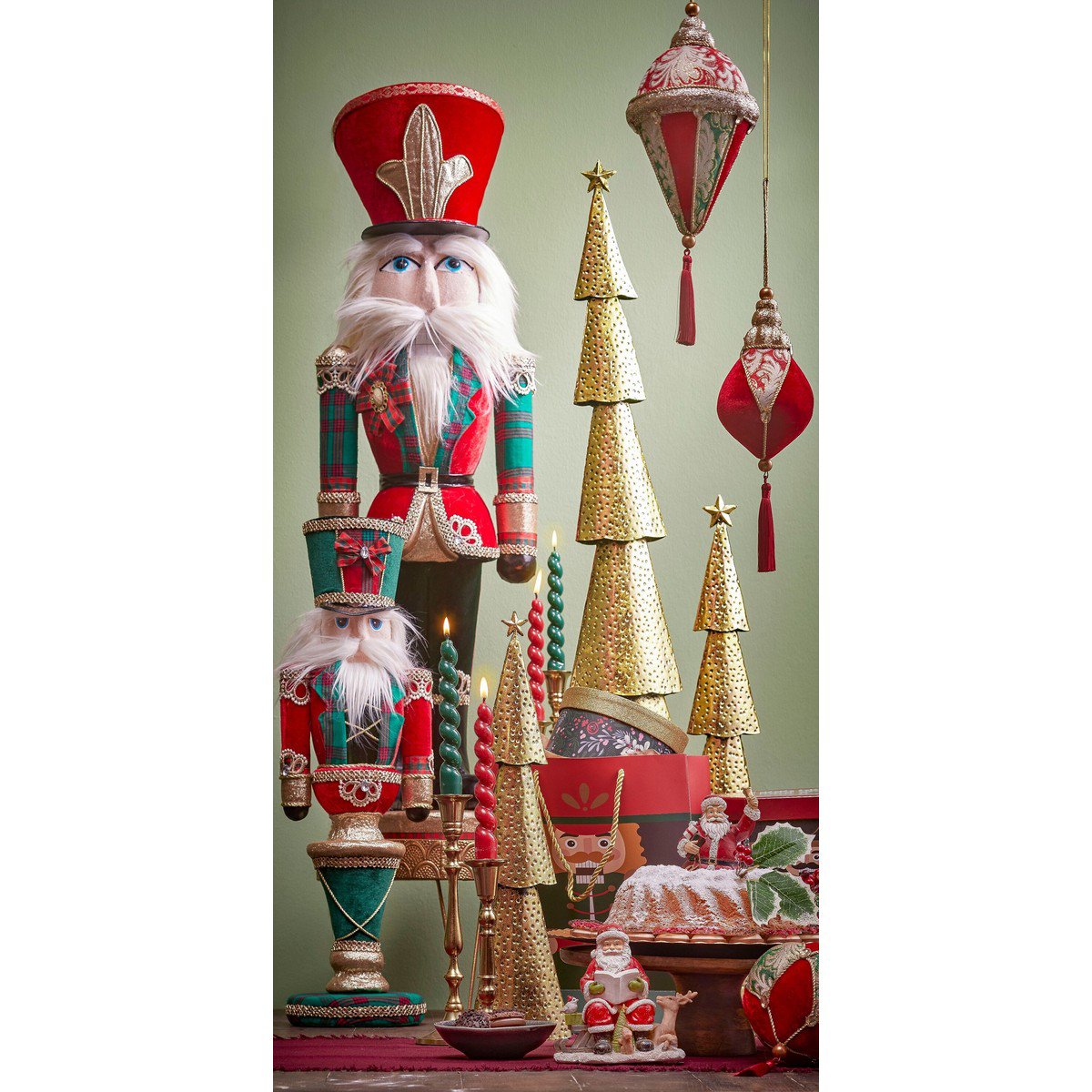 Metalen kerstboom met ster, goud, 89,5 cm