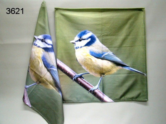 Pimpelmees theedoek en keukendoek, 60 x 60 cm