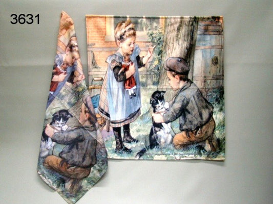 Ot en Sien: wat denkt poes, theedoek en keukendoek, 60 x 60 cm