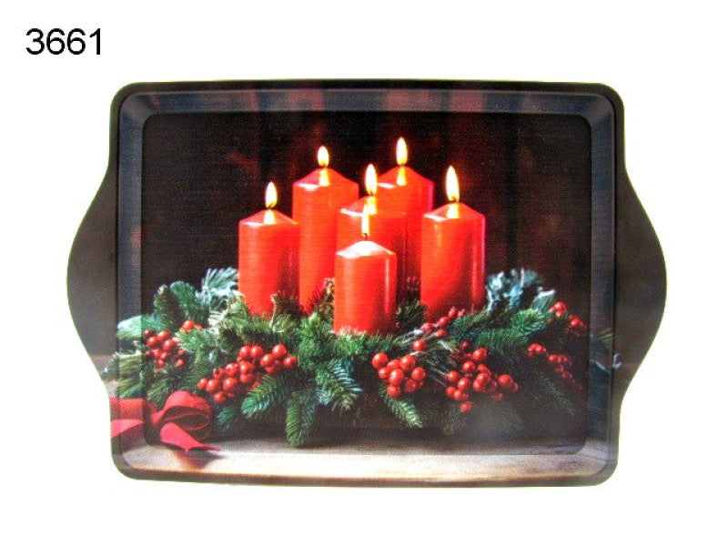 Kerst kaarsen dienblad, klein