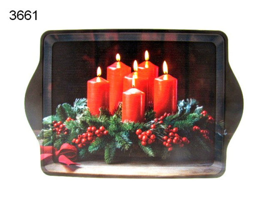 Kerst kaarsen dienblad, klein