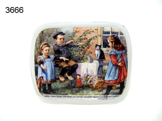 Ot en Sien, de wijze poes, blikje met pepermunt