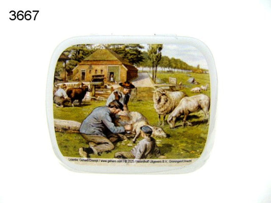 Ot en Sien, schapen scheren, blikje met pepermunt