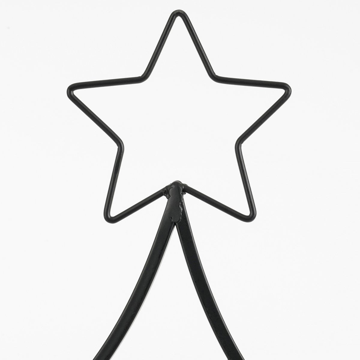 Zwarte decoratieve kerstboom met 3 niveaus, 50 × 15 × 105 cm