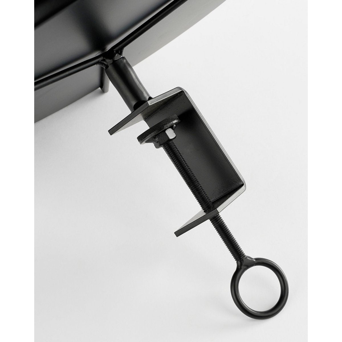 Mica Decorations Aston Dienblad met Klem – Zwart Metaal (H30 x Ø31 cm)