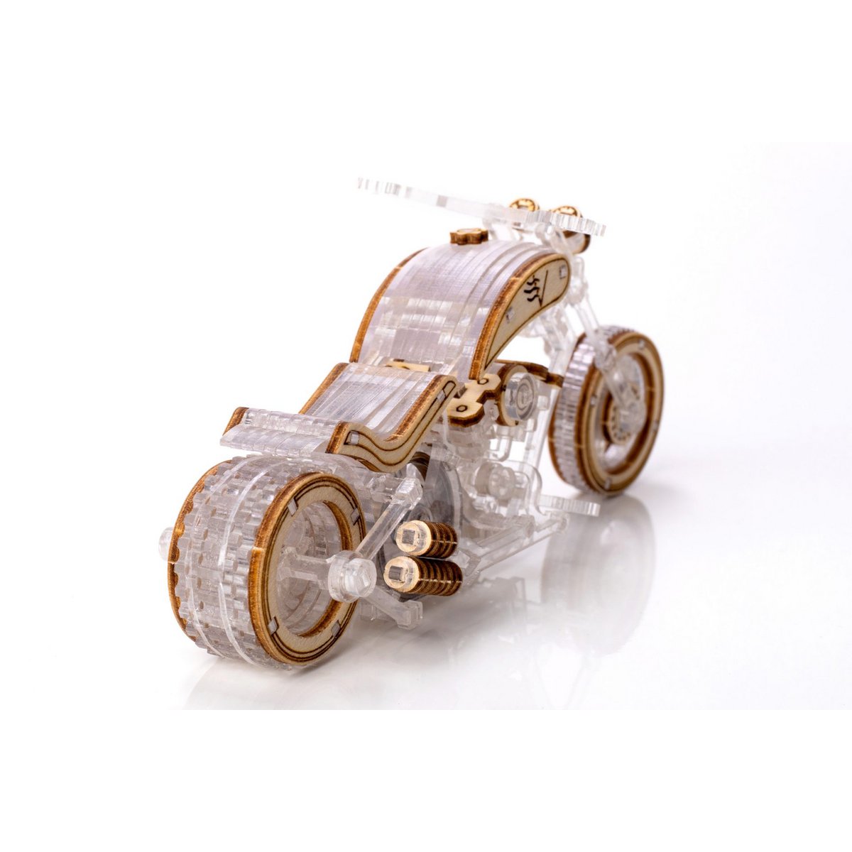 3D mechanisch modelbouw motor chopper V1 14 × 4,1 × 6,2 cm – 211 stukjes