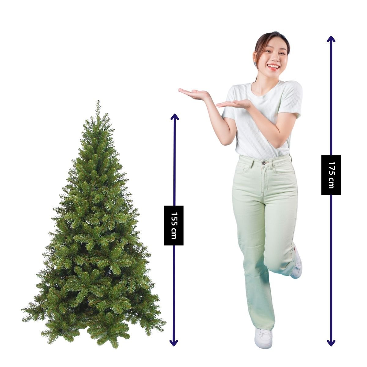 Tuscan kunstkerstboom, 155 cm, Ø 99 cm