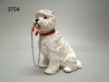 West Highland White Terrier met riem, 17 cm